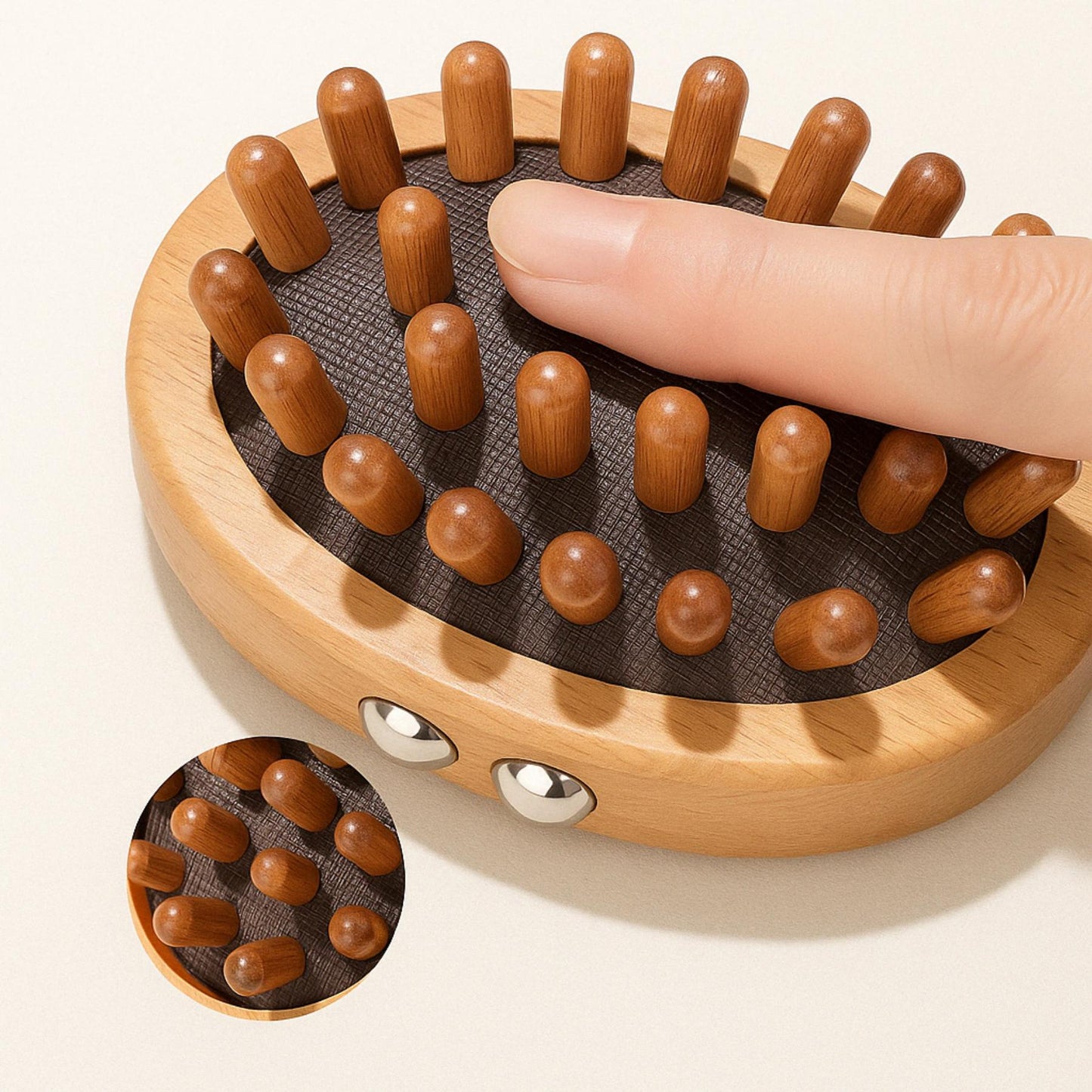 Brosse de Massage Anti-Cellulite -  en Bois Naturel
