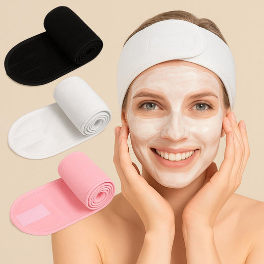 Bandeau skincare rose  Réglable et personnalisable