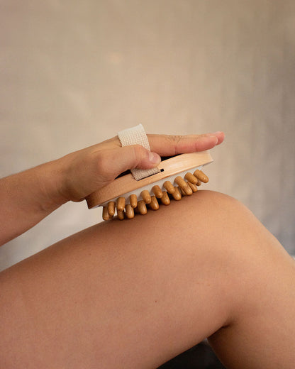 Brosse de Massage Anti-Cellulite -  en Bois Naturel