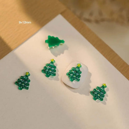 🎅 Lot de 10 Breloques de Noël pour Ongles 🎄