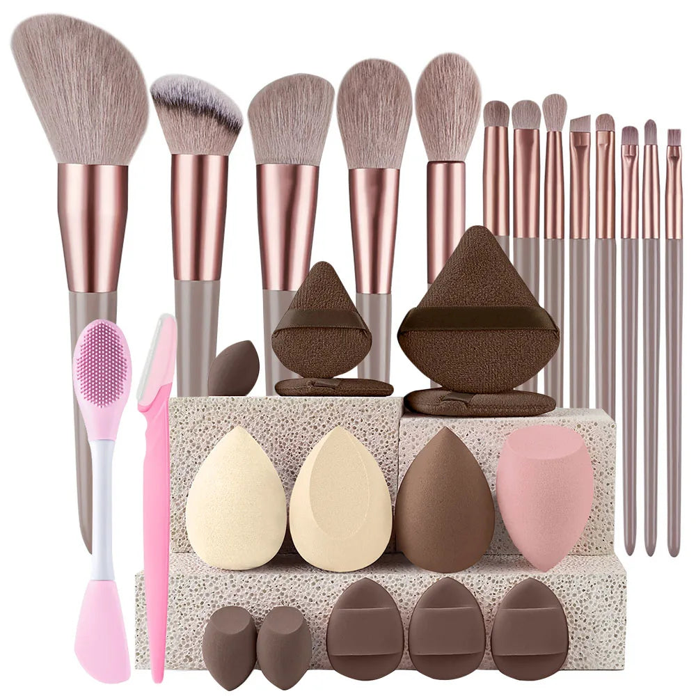 💋 Kit de pinceaux de maquillage pro – de 8 à 29 pièces ✨