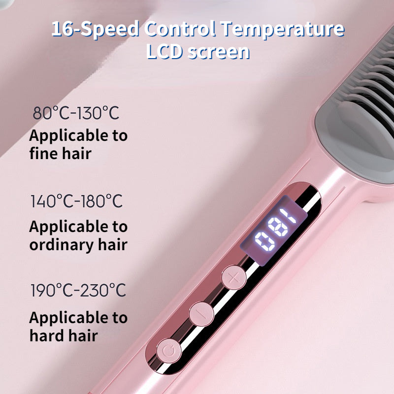 🔥 Peigne Lissant Électrique à Ions Thermiques – Lissage Express &amp; Glamour 💁♀️✨