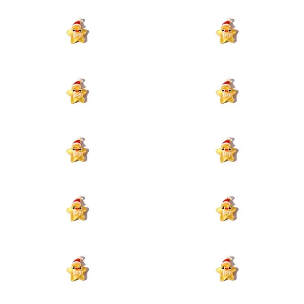 🎅 Lot de 10 Breloques de Noël pour Ongles 🎄