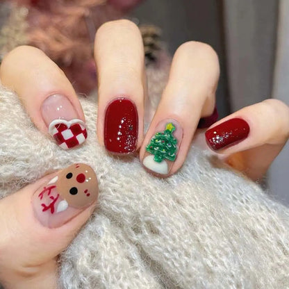 🎅 Lot de 10 Breloques de Noël pour Ongles 🎄