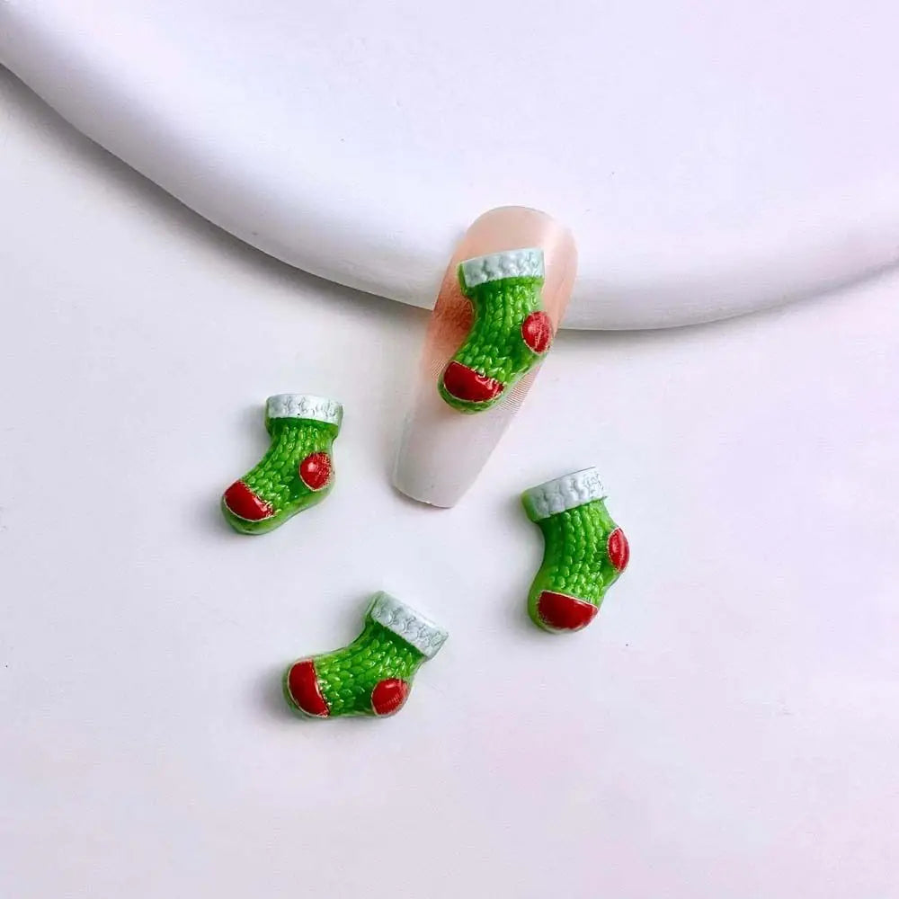 🎄 Lot de 10 Breloques Nail Art – Édition Noël 🎄